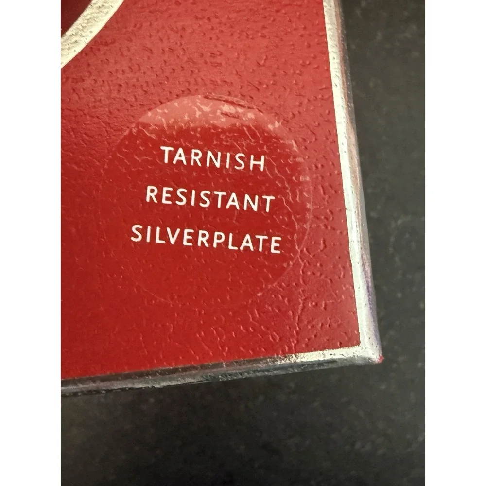Waterford Fine Silver Gifts Ballet Ribbon Heart Christmas Ornament Silverplate